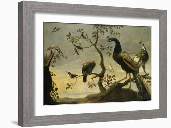 Oiseaux sur des branches-Frans Snyders-Framed Giclee Print