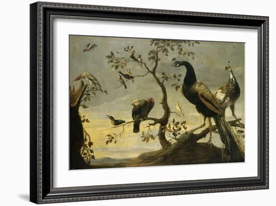 Oiseaux sur des branches-Frans Snyders-Framed Giclee Print