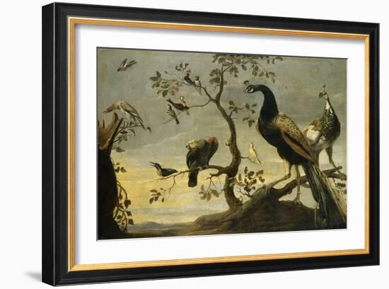 Oiseaux sur des branches-Frans Snyders-Framed Giclee Print