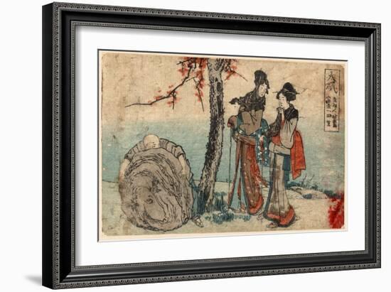 Oiso-Katsushika Hokusai-Framed Giclee Print