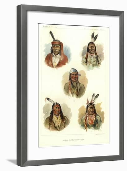 Ojibwa Facial Decoration-null-Framed Giclee Print