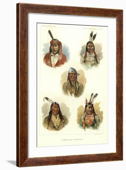 Ojibwa Facial Decoration-null-Framed Giclee Print