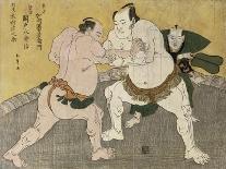 The Wrestling Match Between Kimenzan Tanigoro and Edogasaki Gemji-Okada Beisanjin-Giclee Print