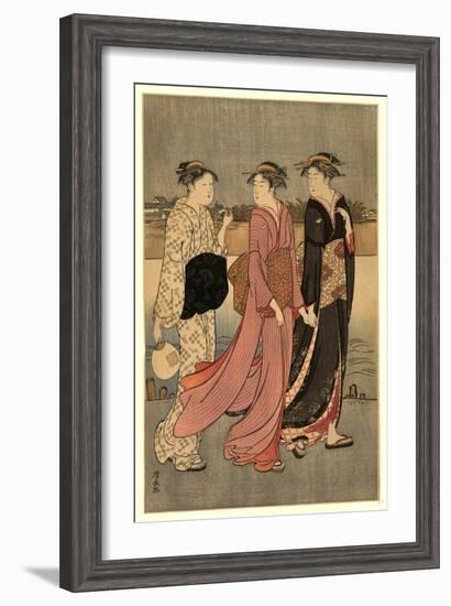 Okawabata Yuryo-Torii Kiyonaga-Framed Giclee Print