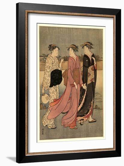 Okawabata Yuryo-Torii Kiyonaga-Framed Giclee Print