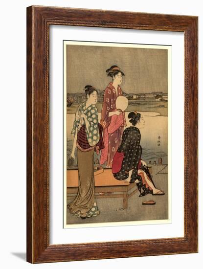 Okawabata Yuryo-Torii Kiyonaga-Framed Giclee Print