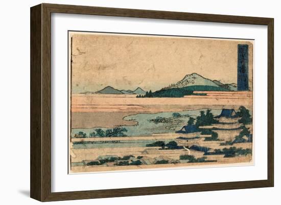 Okazaki Shuku Sono Ni-Katsushika Hokusai-Framed Giclee Print