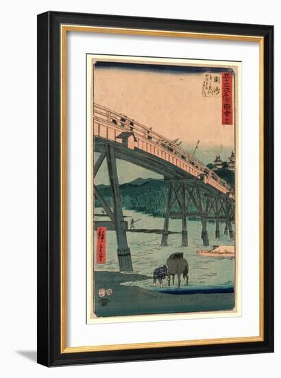 Okazaki-Utagawa Hiroshige-Framed Giclee Print