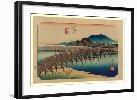 Okazaki-Utagawa Hiroshige-Framed Giclee Print