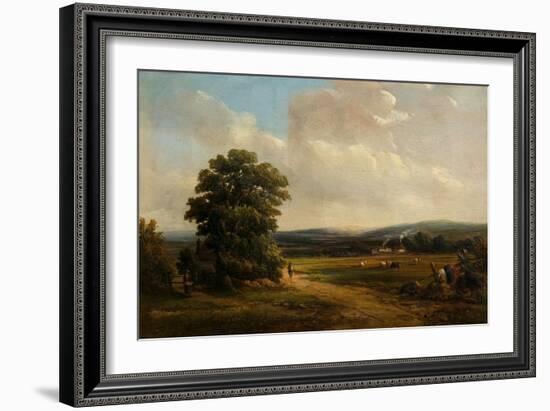 Okehampton, Devon (Oil on Canvas)-Alfred Vickers-Framed Giclee Print
