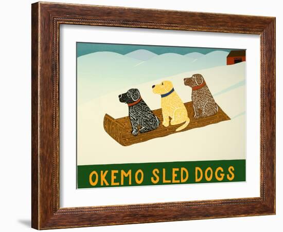 Okemo Sled Dogs-Stephen Huneck-Framed Giclee Print