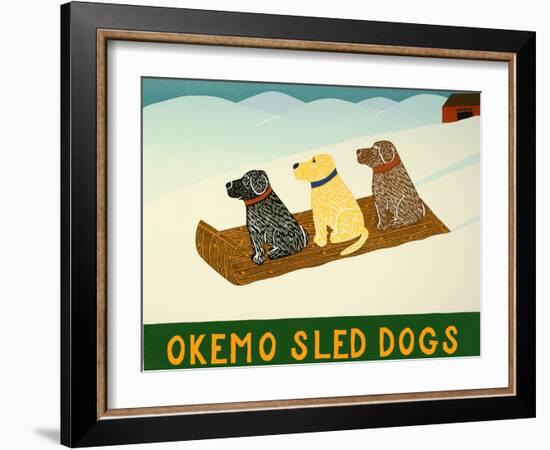 Okemo Sled Dogs-Stephen Huneck-Framed Giclee Print