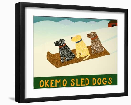 Okemo Sled Dogs-Stephen Huneck-Framed Giclee Print