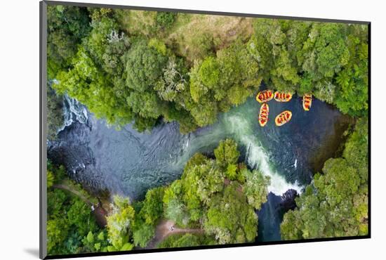 Okere Falls, New Zealand. White water rafting down the Kaituna River in Rotorua, New Zealand.-Micah Wright-Mounted Photographic Print