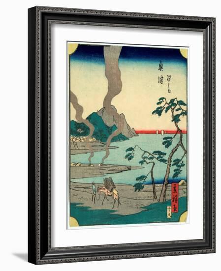 Okitsu-Utagawa Hiroshige-Framed Giclee Print