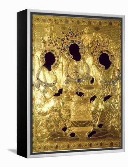 Oklad, or Cover of the Trinity Icon (Detail)-Andrei Rublev-Framed Premier Image Canvas