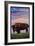 Oklahoma - Buffalo and Sunset-Lantern Press-Framed Art Print