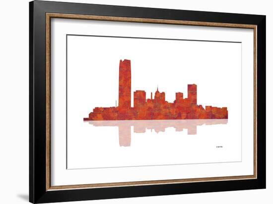 Oklahoma City Oklahoma Skyline 1-Marlene Watson-Framed Giclee Print