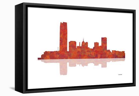 Oklahoma City Oklahoma Skyline 1-Marlene Watson-Framed Premier Image Canvas