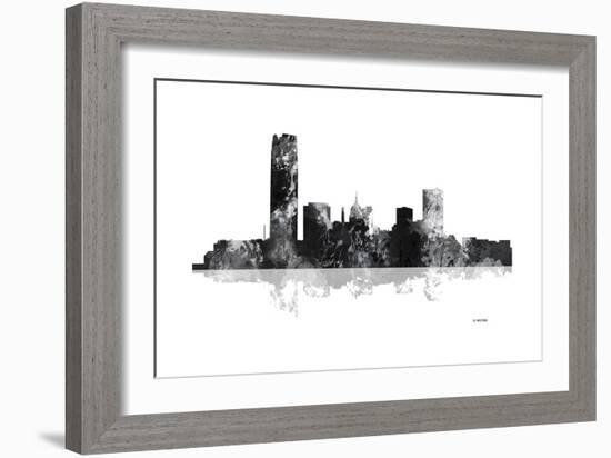 Oklahoma City Oklahoma Skyline BG 1-Marlene Watson-Framed Giclee Print