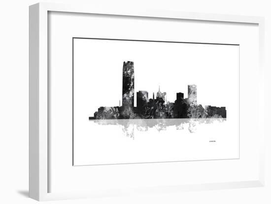 Oklahoma City Oklahoma Skyline BG 1-Marlene Watson-Framed Giclee Print