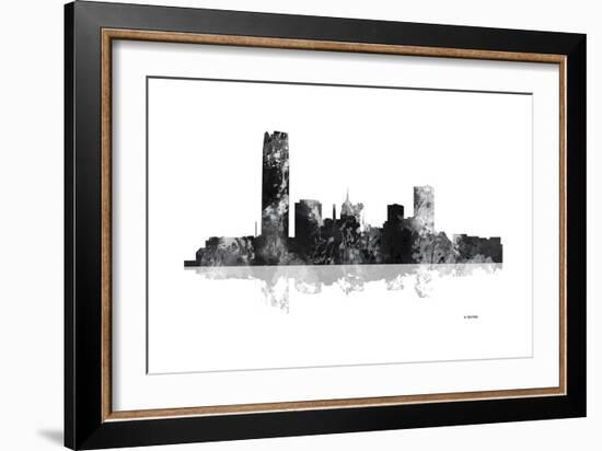 Oklahoma City Oklahoma Skyline BG 1-Marlene Watson-Framed Giclee Print