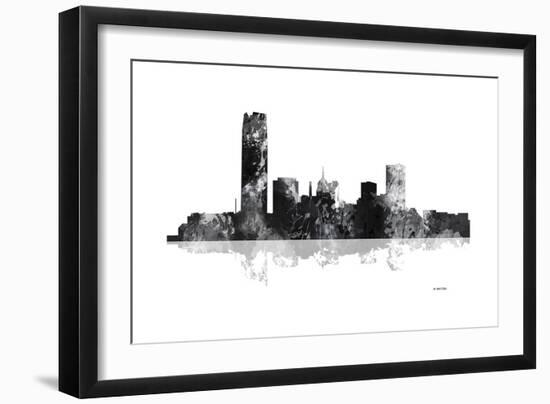 Oklahoma City Oklahoma Skyline BG 1-Marlene Watson-Framed Giclee Print