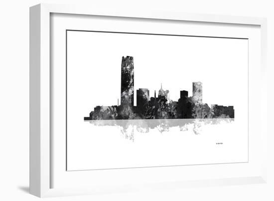 Oklahoma City Oklahoma Skyline BG 1-Marlene Watson-Framed Giclee Print