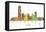 Oklahoma City Oklahoma Skyline MCLR 1-Marlene Watson-Framed Premier Image Canvas