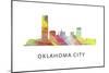 Oklahoma City Oklahoma Skyline-Marlene Watson-Mounted Giclee Print