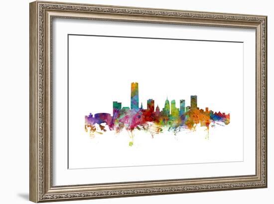 Oklahoma City Skyline-Michael Tompsett-Framed Art Print