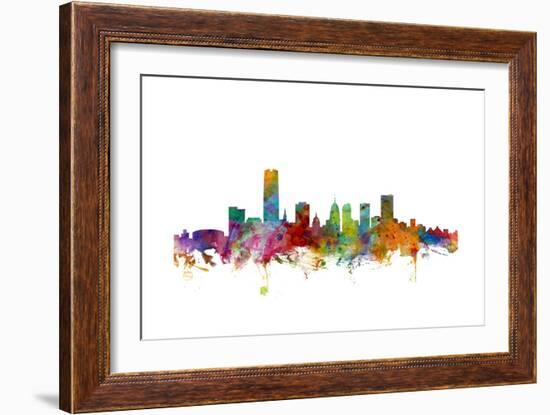 Oklahoma City Skyline-Michael Tompsett-Framed Art Print