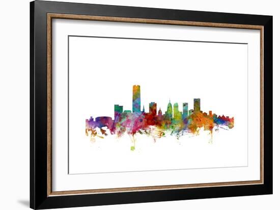 Oklahoma City Skyline-Michael Tompsett-Framed Art Print