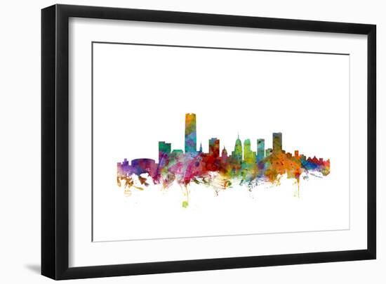 Oklahoma City Skyline-Michael Tompsett-Framed Art Print