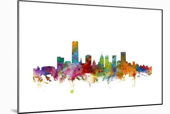 Oklahoma City Skyline-Michael Tompsett-Mounted Art Print