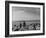 Oklahoma Farmer with His Two Sons and Their Dogs Walking Toward a Fenced in Field-Alfred Eisenstaedt-Framed Photographic Print