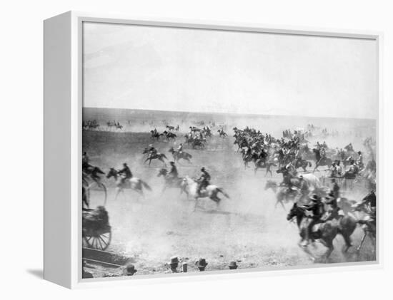 Oklahoma Land Rush-null-Framed Premier Image Canvas