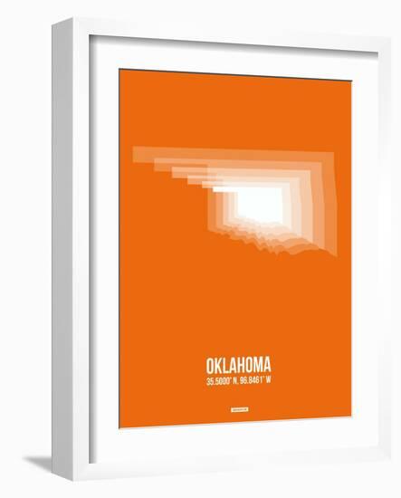 Oklahoma Radiant Map 3-NaxArt-Framed Art Print