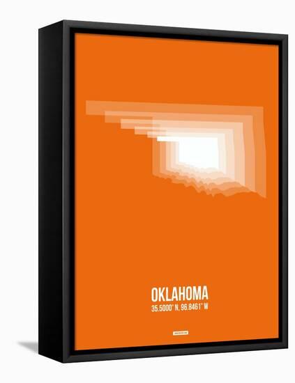 Oklahoma Radiant Map 3-NaxArt-Framed Stretched Canvas