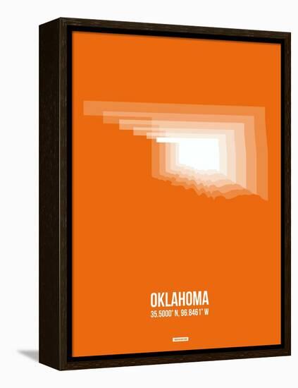 Oklahoma Radiant Map 3-NaxArt-Framed Stretched Canvas