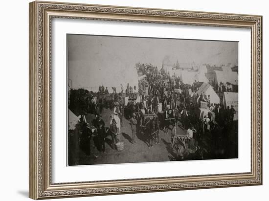 Oklahoma Sooners Land Rush-Walters & Evington-Framed Art Print