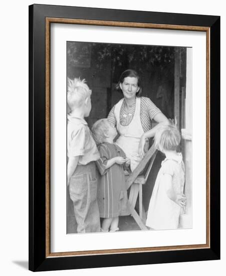 Oklahoma squatter's family, Riverside County, California, 1935-Dorothea Lange-Framed Photographic Print