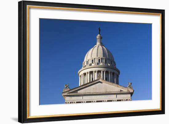 Oklahoma State Capitol Building, Oklahoma City, Oklahoma, USA-Walter Bibikow-Framed Photographic Print