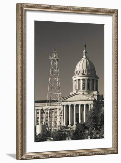 Oklahoma State Capitol Building, Oklahoma City, Oklahoma, USA-Walter Bibikow-Framed Photographic Print