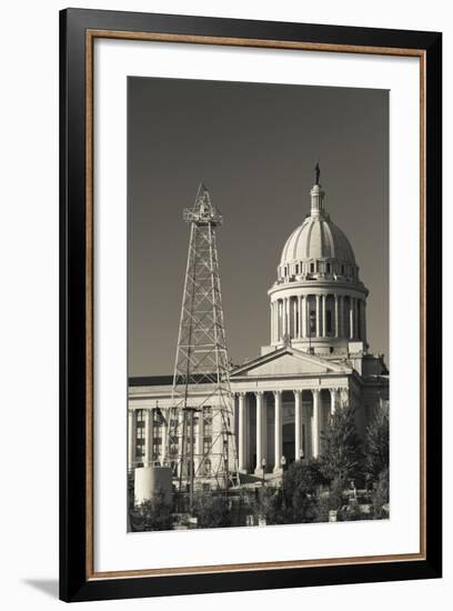 Oklahoma State Capitol Building, Oklahoma City, Oklahoma, USA-Walter Bibikow-Framed Photographic Print