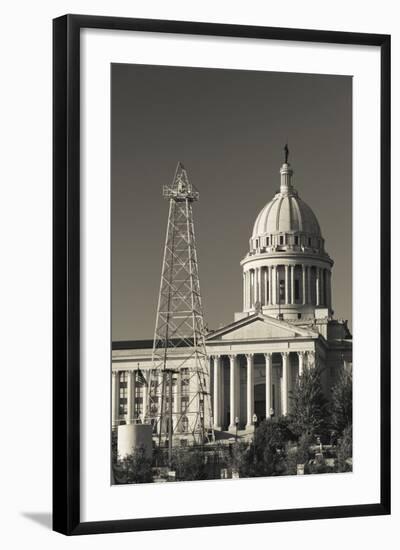 Oklahoma State Capitol Building, Oklahoma City, Oklahoma, USA-Walter Bibikow-Framed Photographic Print