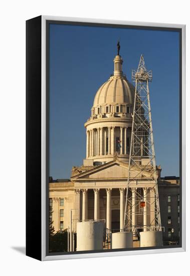 Oklahoma State Capitol Building, Oklahoma City, Oklahoma, USA-Walter Bibikow-Framed Premier Image Canvas