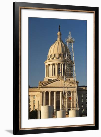 Oklahoma State Capitol Building, Oklahoma City, Oklahoma, USA-Walter Bibikow-Framed Photographic Print