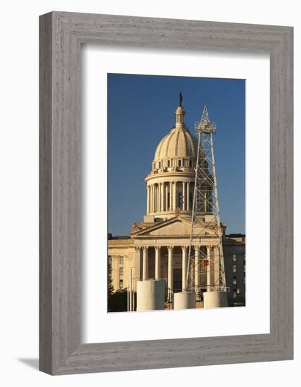 Oklahoma State Capitol Building, Oklahoma City, Oklahoma, USA-Walter Bibikow-Framed Photographic Print