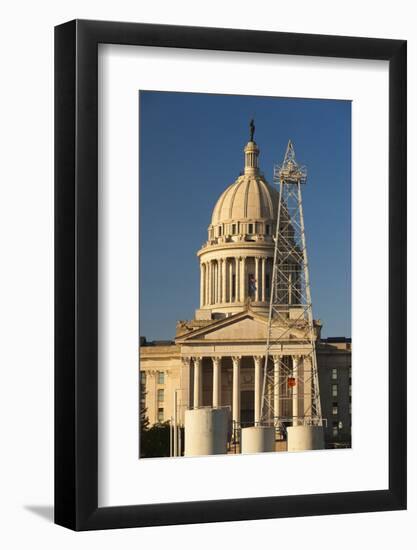 Oklahoma State Capitol Building, Oklahoma City, Oklahoma, USA-Walter Bibikow-Framed Photographic Print